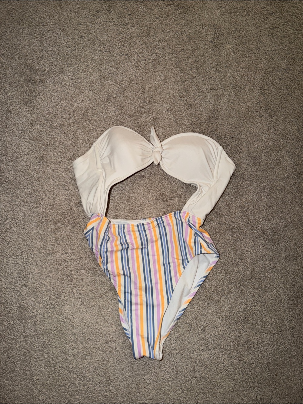 Target Xhiliration - Multi-Color Stripe One-Piece Swimsuit
